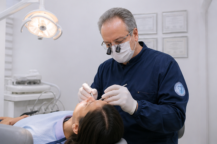 Procedimento de implante dentário com carga imediata realizado pelo Dr. Rogério Fellinger em São Paulo